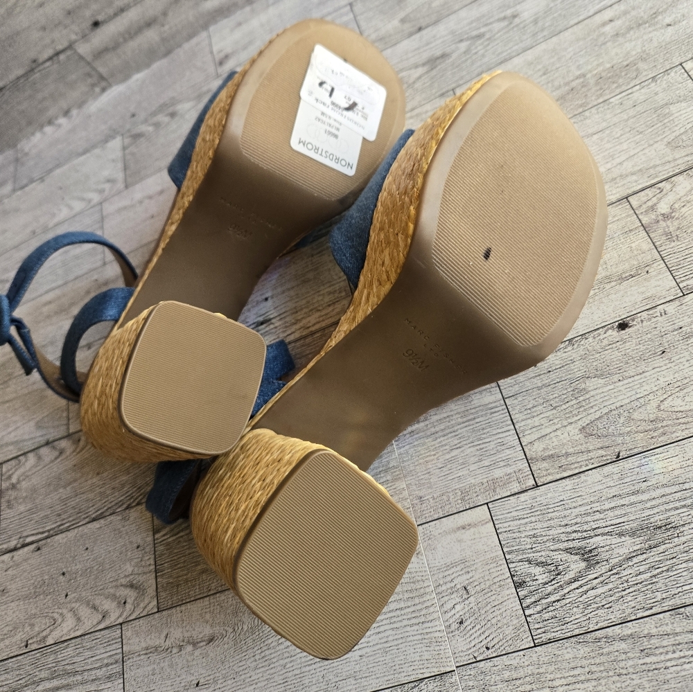 Marc Fisher Palyca Denim Platform Espadrille Sandal - Picture 4 of 6